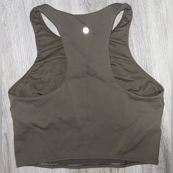 Lululemon Athletica Racerback Dark Olive Tank Top - Picture 3 of 4